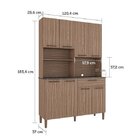 Armário De Cozinha 8 Portas 1 Gaveta Com Espaço Para Micro-on