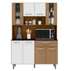 Armário De Cozinha 8 Portas 1 Gaveta Gabi  Carvalho/branco