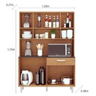 Armário De Cozinha 8 Portas 1 Gaveta Gabi Poliman Móveis Carv