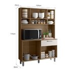 Armário De Cozinha 8 Portas 1 Gaveta Nice Carvalho Oak/off Wh