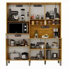 Armario De Cozinha 8 Portas 1 Gaveta Patrik Cinamomo/grafite