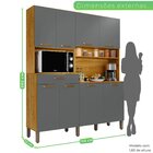 Armario De Cozinha 8 Portas 1 Gaveta Patrik Cinamomo/grafite