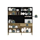 Armário De Cozinha 8 Portas 1 Gavetas Core Freijó/nero