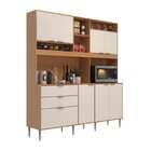 Armário De Cozinha 8 Portas 2 Gavetas 1 Nicho Para Forno Brun