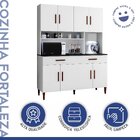 Armário De Cozinha 8 Portas 2 Gavetas Fortaleza  Branco