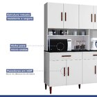 Armário De Cozinha 8 Portas 2 Gavetas Fortaleza  Branco