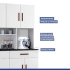 Armário De Cozinha 8 Portas 2 Gavetas Fortaleza  Branco