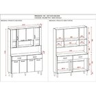 Armário De Cozinha 8 Portas 2 Gavetas Golden  Freijó/gris