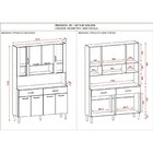 Armário De Cozinha 8 Portas 2 Gavetas Golden  Nogueira/off Wh