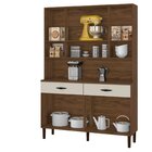 Armário De Cozinha 8 Portas 2 Gavetas Golden  Nogueira/off Wh