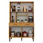 Armário De Cozinha 8 Portas 2 Gavetas New Ônix Cinamomo/ Graf