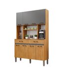 Armário De Cozinha 8 Portas 2 Gavetas New Ônix Cinamomo/ Graf