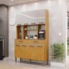 Armário De Cozinha 8 Portas 2 Gavetas New Ônix Cinamomo/off