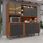 Armário De Cozinha 8 Portas 2 Gavetas Nicho P/micro Ondas Ade