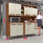 Armário De Cozinha 8 Portas 2 Gavetas Nicho P/micro Ondas E A