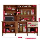 Armário De Cozinha 8 Portas 2 Gavetas Nicho P/micro Ondas E A