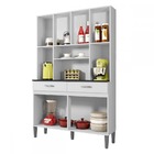 Armário De Cozinha 8 Portas 2 Gavetas Ônix Chf Móveis  Branco