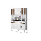 Armário De Cozinha 8 Portas 2 Gavetas Ventura Chf Branco/carv