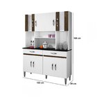 Armário De Cozinha 8 Portas 2 Gavetas Ventura Chf Branco/imbu