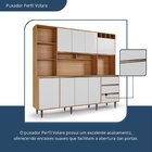 Armário De Cozinha 8 Portas 3 Gavetas Nicho Versatti Freijó/