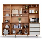 Armário De Cozinha 8 Portas 3 Gavetas Nicho Versatti Freijó/