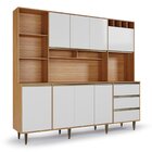 Armário De Cozinha 8 Portas 3 Gavetas Nicho Versatti Freijó/