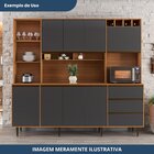 Armário De Cozinha 8 Portas 3 Gavetas Nicho Versatti Freijó/