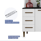 Armário De Cozinha 8 Portas 3 Gavetas Rio De Janeiro Com Vidr