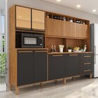 Armário De Cozinha 9 Portas 3 Gavetas 100% Mdf Isabella Cinam