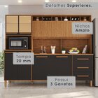 Armário De Cozinha 9 Portas 3 Gavetas 100% Mdf Isabella Cinam