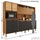 Armário De Cozinha 9 Portas 3 Gavetas 100% Mdf Isabella Cinam