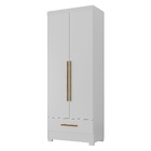 Armário De Cozinha Abel 2 Portas 1 Gaveta Branco/ Nature - Mo