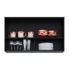 Armário De Cozinha Aéreo 100cm Basculante Mia Z34 Preto   - M