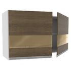 Armário De Cozinha Aéreo 100% Mdf 120 Cm 2 Portas Vidro Refle