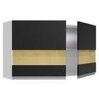 Armário De Cozinha Aéreo 100% Mdf 120 Cm 2 Portas Vidro Refle