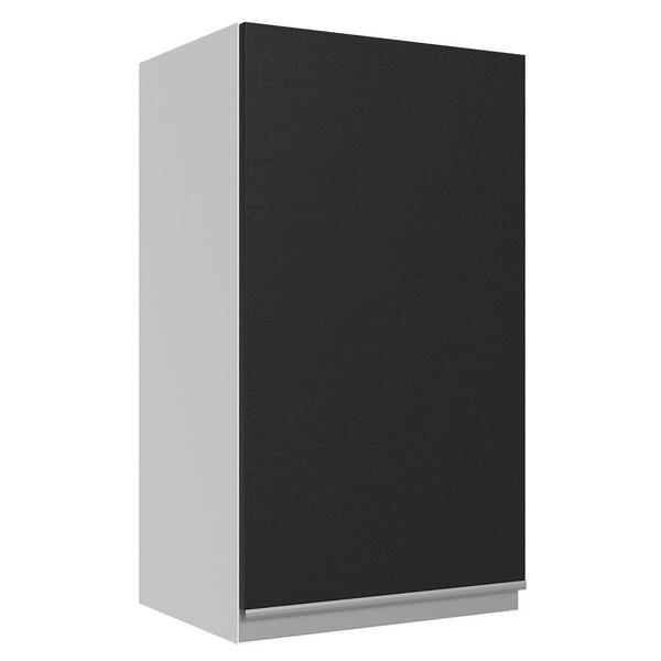 Armário De Cozinha Aéreo 100% Mdf 35 Cm 1 Porta Branco/preto