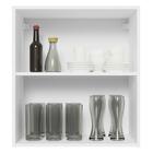 Armário De Cozinha Aéreo 100% Mdf 60 Cm 1 Porta Branco/preto