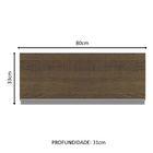 Armário De Cozinha Aéreo 100% Mdf 80 Cm 1 Porta Branco/rustic