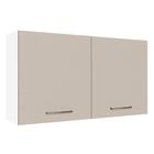 Armário De Cozinha Aéreo 120 Cm 2 Portas Branco/crema Agata M