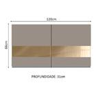 Armário De Cozinha Aéreo 120 Cm 2 Portas Com Vidro Branco/cre