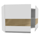 Armário De Cozinha Aéreo 120 Cm 2 Portas Com Vidro Branco Gla