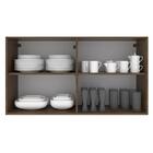 Armário De Cozinha Aéreo 120 Cm 2 Portas Com Vidro Rustic/cre