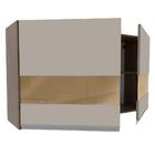 Armário De Cozinha Aéreo 120 Cm 2 Portas Com Vidro Rustic/cre