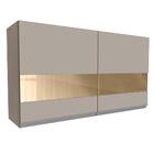 Armário De Cozinha Aéreo 120 Cm 2 Portas Com Vidro Rustic/cre