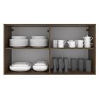 Armário De Cozinha Aéreo 120 Cm 2 Portas Rustic/cinza Agata M