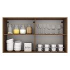 Armário De Cozinha Aéreo 120 Cm 2 Portas Rustic/crema Agata M