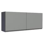 Armário De Cozinha Aéreo 120 X 50 Cm 2 Portas Cinza Nice Made