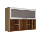 Armário De Cozinha Aéreo 120cm 1 Porta Basculante Com Vidro C