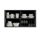 Armário De Cozinha Aéreo 120cm 2 Portas Emília Thela Preto On