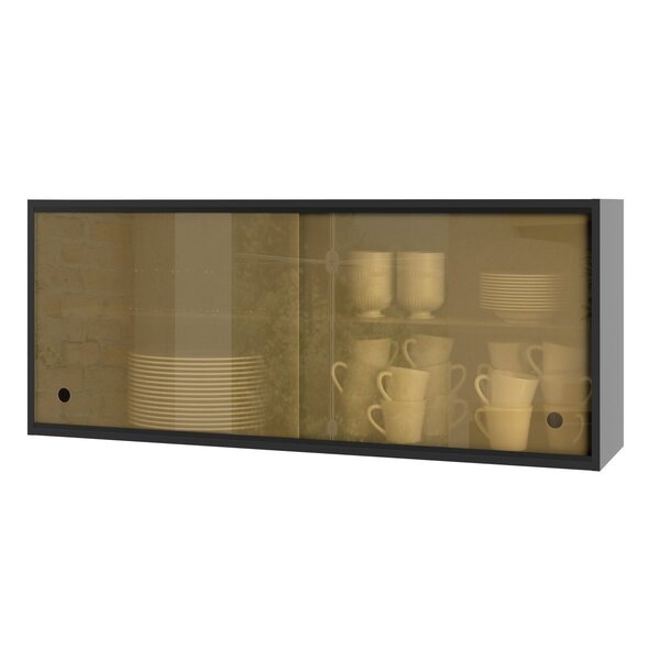 Armário De Cozinha Aéreo 120cm 2 Portas Emília Thela Preto On